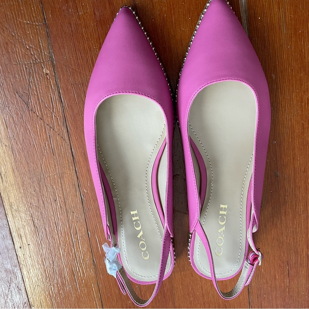 Coach Fuchsia Slingback Flats